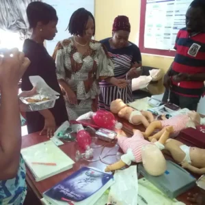 Trainer with some of the learners